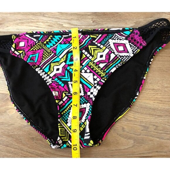 Xhilaration Womens Aztec Print Bikini Bottom XL Black/Multicolor - Picture 5 of 6
